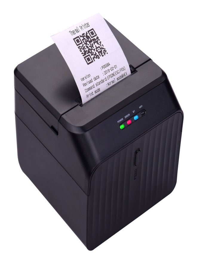 Desktop 58mm Thermal Receipt Printer Wired Barcode Printer USB Connection with 2 Rolls Paper Inside Support ESC/POS Command Compatible with Windows Android IOS for Supermarket Store Restaurant - Image 1