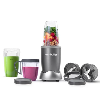 nutribullet 9-Piece Accessories 600W High-Speed Bullet Blender, Multi-Functional Nutrient Extraction, Smoothies Maker, Easy Cleanup, Grey, NBR-1312M, 1-Year Warranty 700 ml 600 W NB 600W Grey