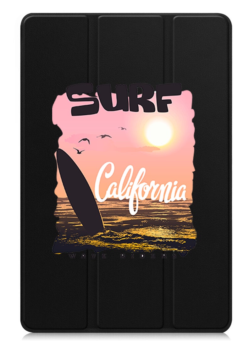 Theodor - Protective Flip Case For OnePlus Pad 2 (2024) & OnePlus Pad Pro (2024) With Trifold Stand Auto Wake Sleep Shockproof Cover Surf California - Image 1