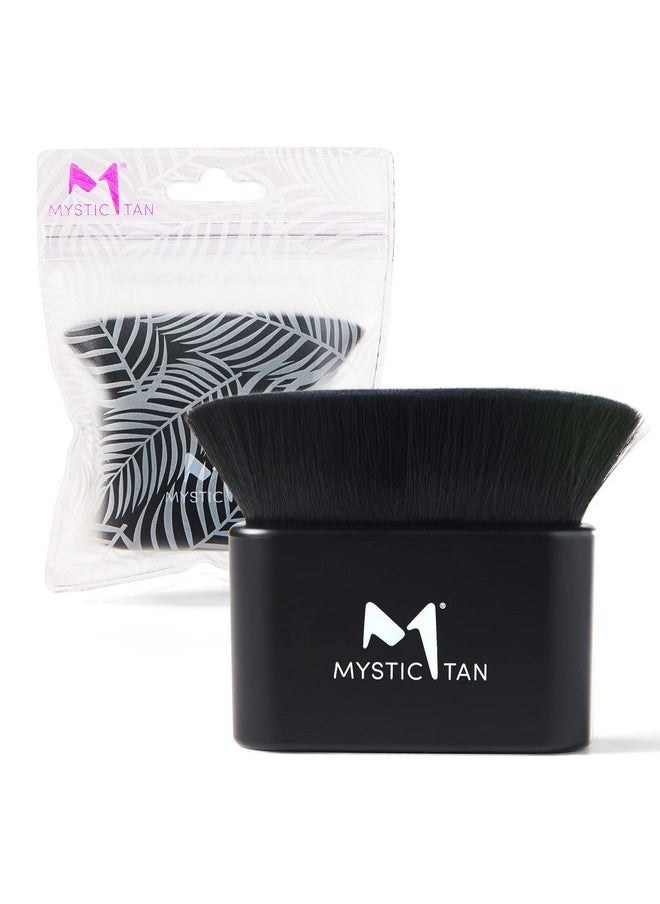 Mystic Tan Blending Kabuki Brush For Liquid Foundation, Self Tanner, Skincare, Black - Comfortable, Soft Makeup Brushes With Vegan Fibers For Flawless Application - Self-Tan Brush For Body  - Image 2
