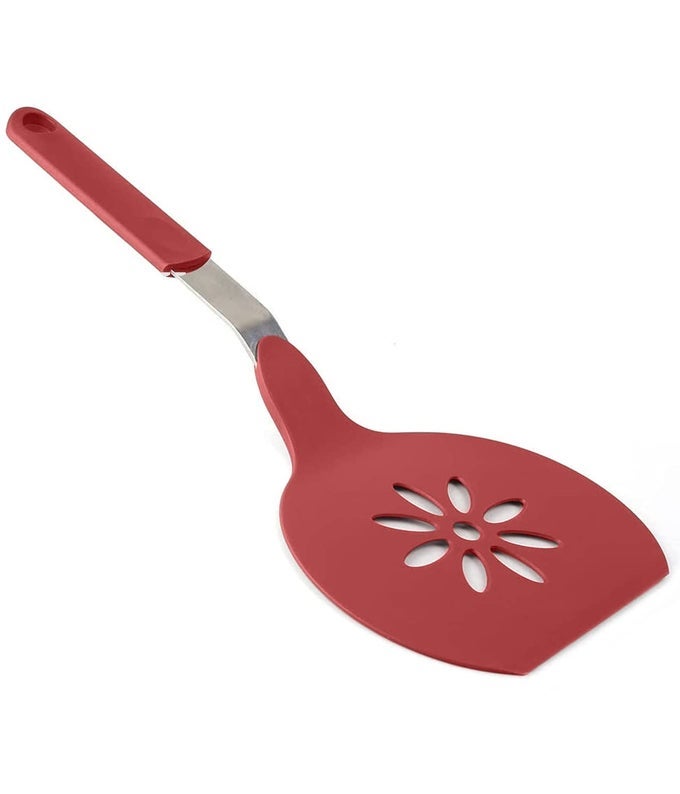 JUMBO NYLON SPATULA NONSTICK AND DISHWASHER SAFE IDEAL FOR COOKING FLIPPING AND SERVING GREAT FOR PANCAKE FLIPPER EGG PANCAKE TURNER 15 X 65 INCHES EXTRA LARGE SPATULA RED