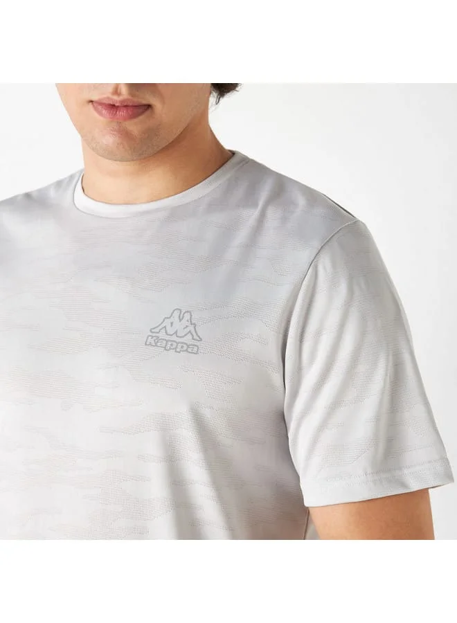 Kappa Kappa Logo Print Performance T-shirt with Short Sleeves