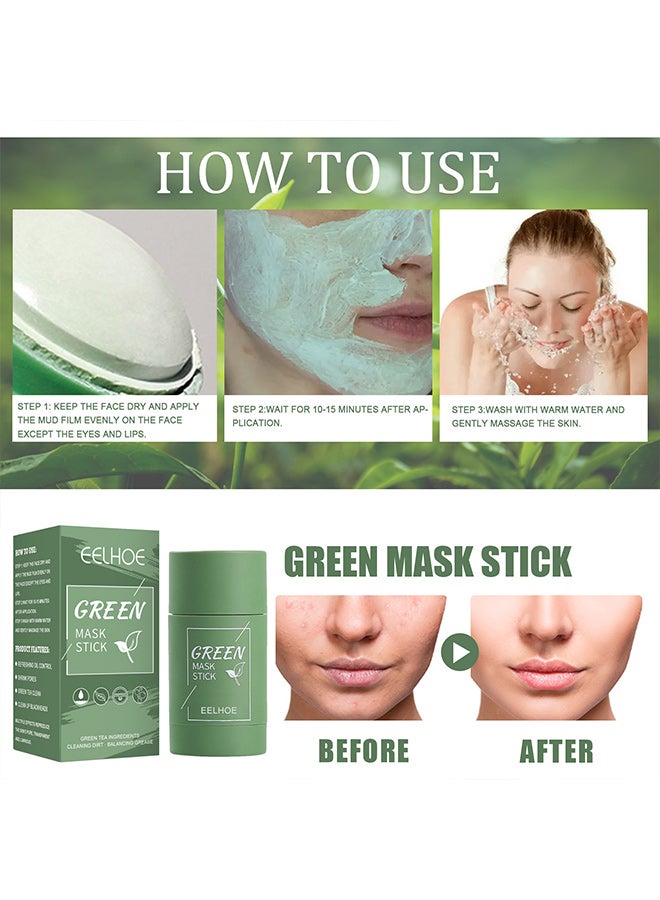 إيلهو قناع الشاي الأخضر الصلب EELHOE قناع الشاي الأخضر الصلب المنظف والمرطب العميق، قناع التنظيف العميق، قناع الطين الذي يقلص المسام - Image 3