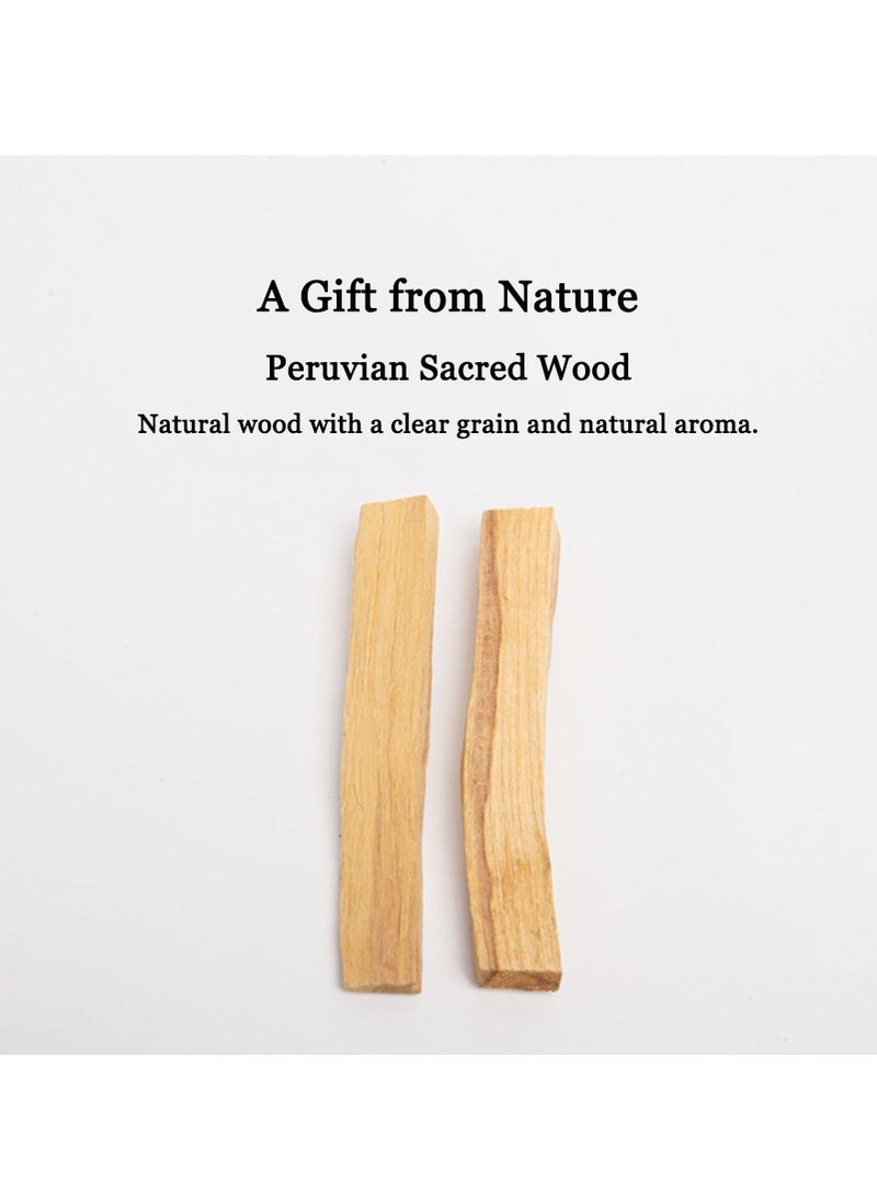 Hihonor - Home Cleansing & Smudging Kit with White Sage, Palo Santo, Abalone Smudge Feather & Guide - Smudge Kit with Sage Smudge Sticks - Image 1