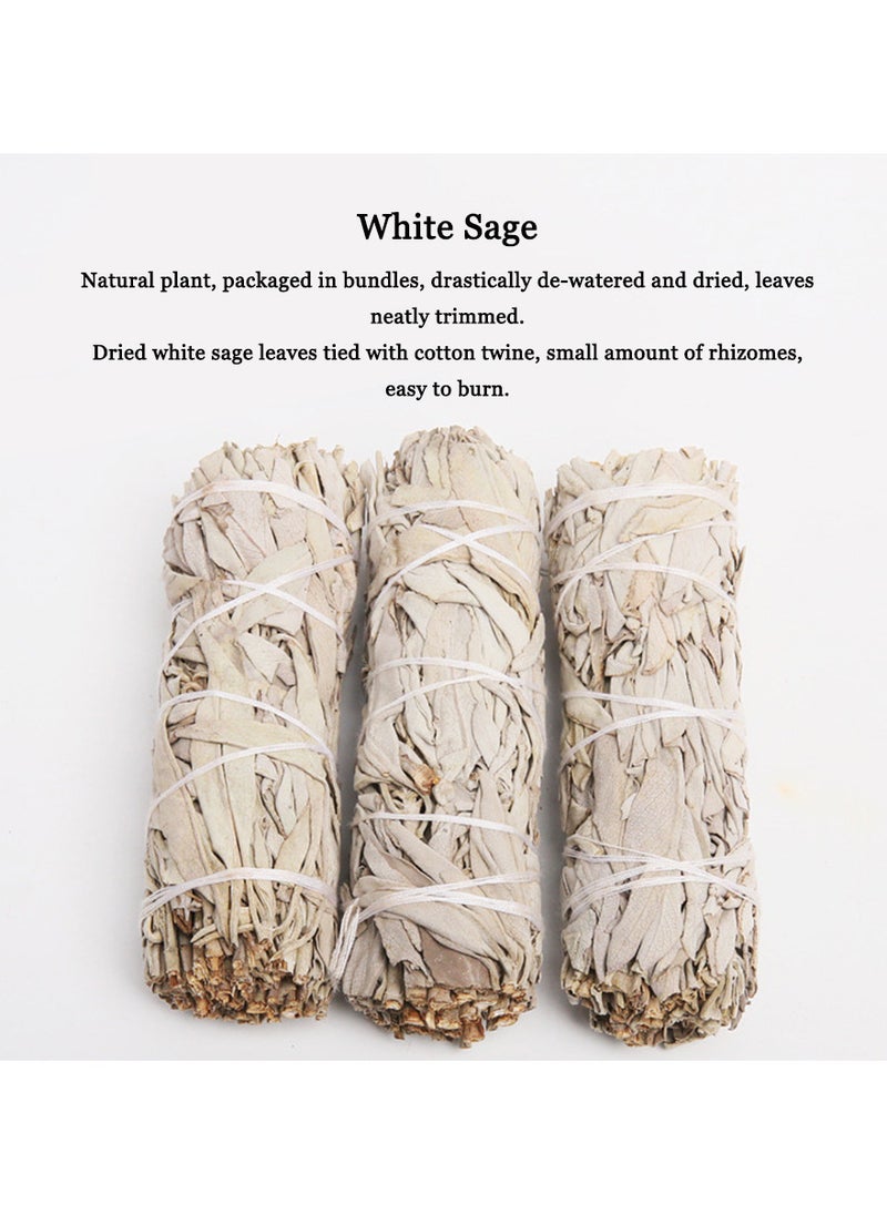 Hihonor - Home Cleansing & Smudging Kit with White Sage, Palo Santo, Abalone Smudge Feather & Guide - Smudge Kit with Sage Smudge Sticks - Image 1