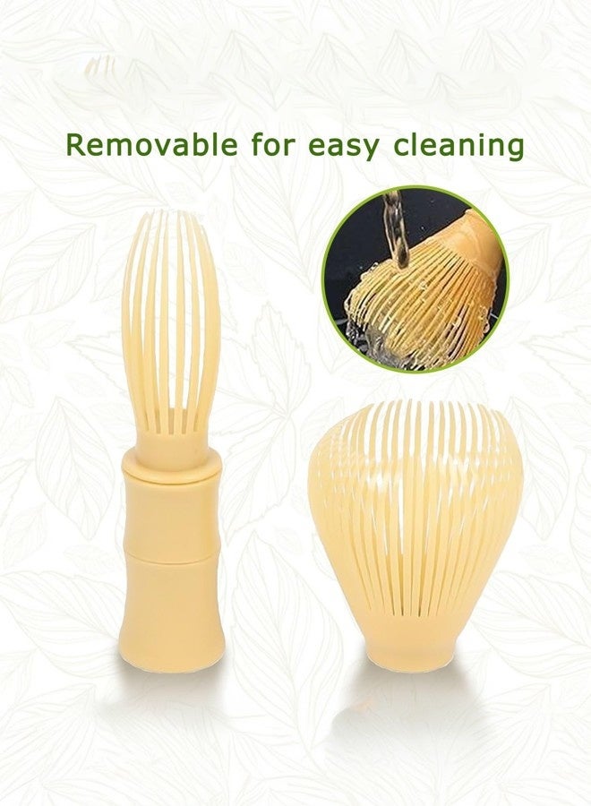 قطعة واحدة خفاقة ماتشا، خفاقة راتنج ماتشا، فرشاة خفق، خفاقة ماتشا امنة غذائيا، خفاقة مسحوق قابلة لإعادة الاستخدام (أصفر) - Image 3