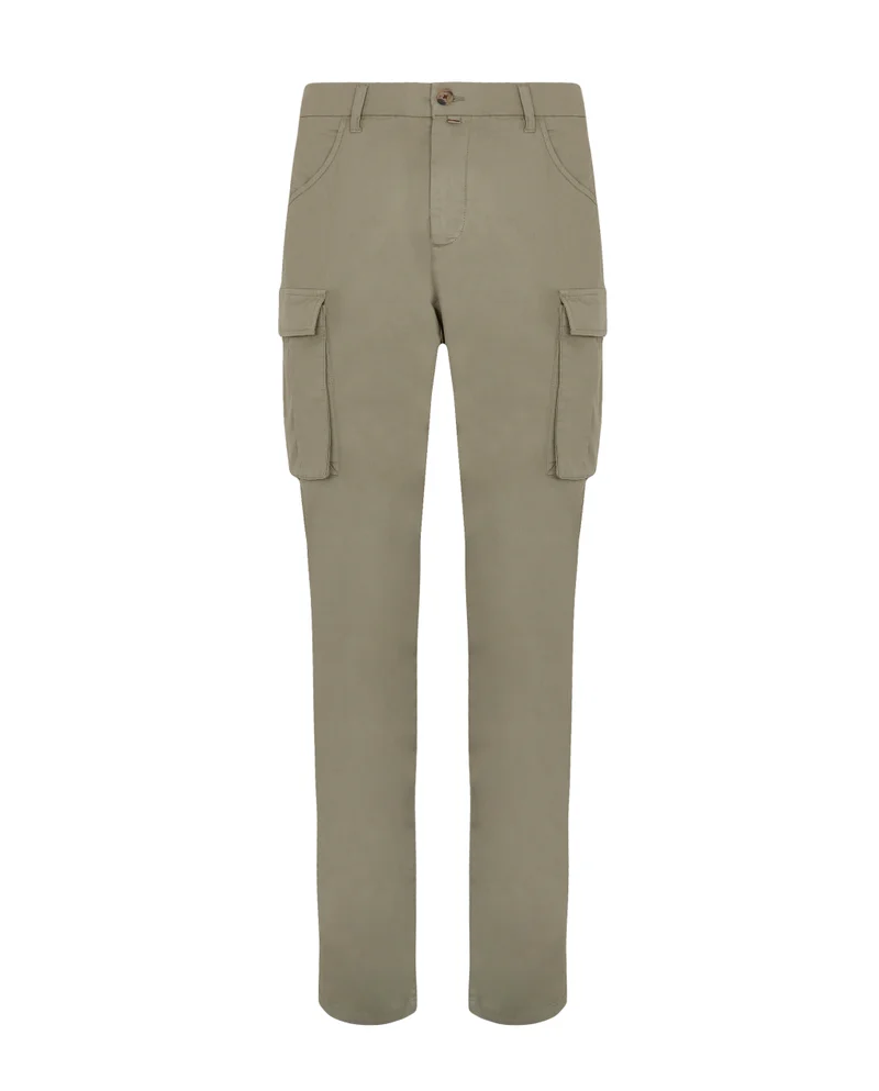 Camicissima CARGO TROUSERS COTTON POPELINE CARGO TROUSERS