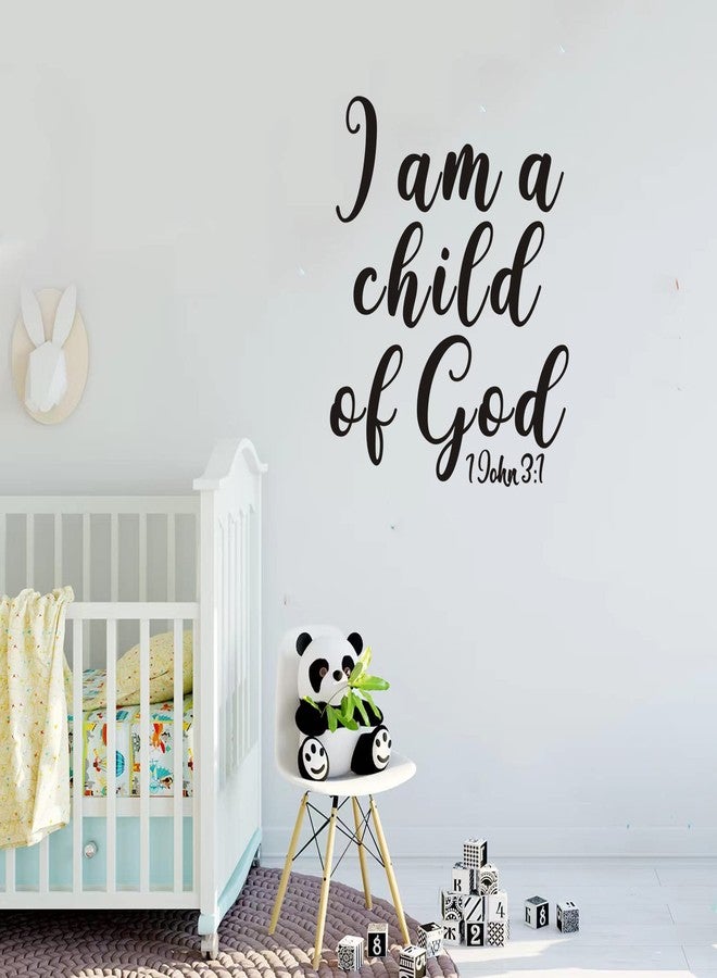 SEATUNE Wall Stickers for Kids, Playroom Wall Decal, Quotes Bible Verse Christian Scripture Church Boys Baby Nursery Inspirational Motivational Home Vinyl Art Wall Decor, I Am A Child of God 15"X18" - Image 1
