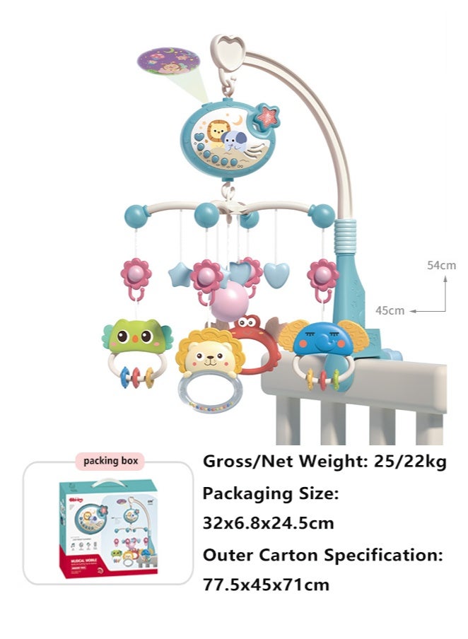 Gasin Remote Control Baby Crib Mobile Rattle, Star Projection, 400 Melodies + 3 Nursery Rhymes, 360° Rotating Lights, Newborn Sleep Soother (Fits 1.2-3.8cm Cribs) - Image 4