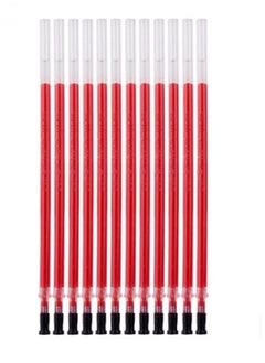 AIWANTO 12Pcs Replaceable Gel Pen Refills Smooth Writing 0.5mm Refills (Red)  - Image 1