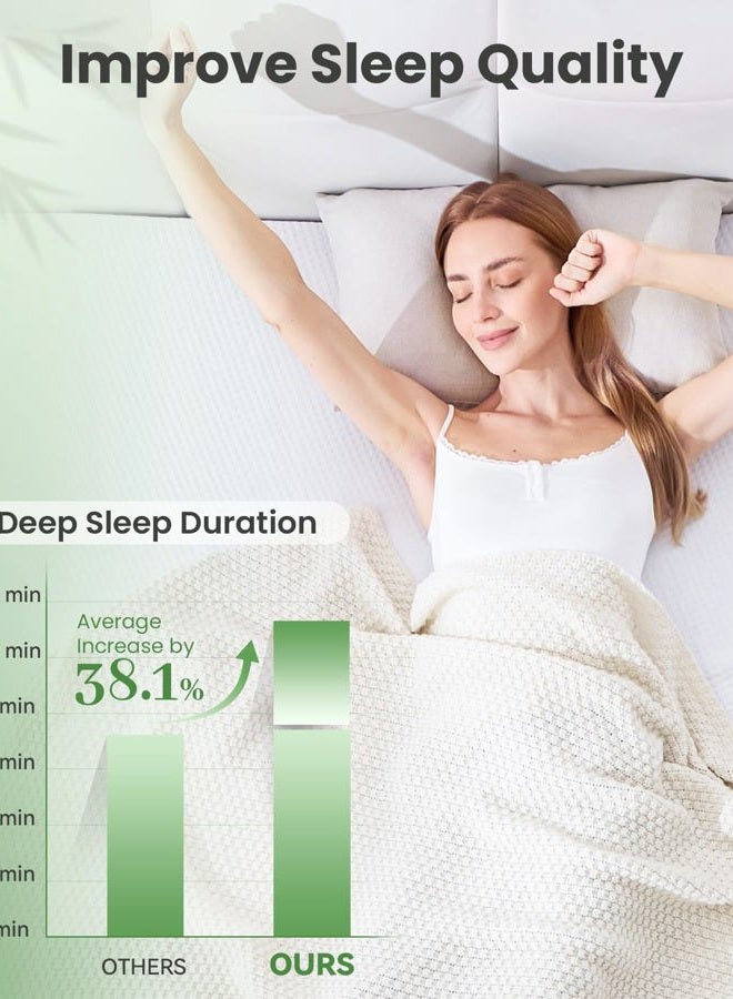SINWEEK 2 Inch Bamboo Memory Foam Mattress Topper Twin with Breathable Cover, Pressure Relief Mattress Pad for Side Sleepers, Kids & Sensitive Skin, Non-Slip and Machine Washable for Easy Care - Image 2