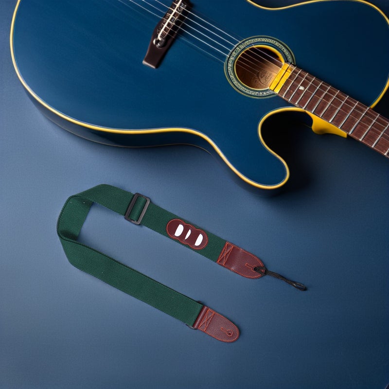 🎸 حزام غيتار أكوستيك قابل للتعديل من البوليستر مع حامل مختارات عدد 2 قطعة للجيب الرقبة للبيس الكهربائي - Image 2