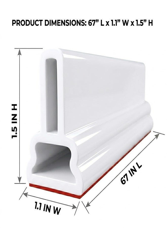 Ynotus 39Inch Collapsible Threshold Water Dam Walkin Shower Guard To Keep Water In Shower Stall Water Barrier For Dry And Wet Bathroom Kitchen Wheelchair Accessible (39inch) - Image 3