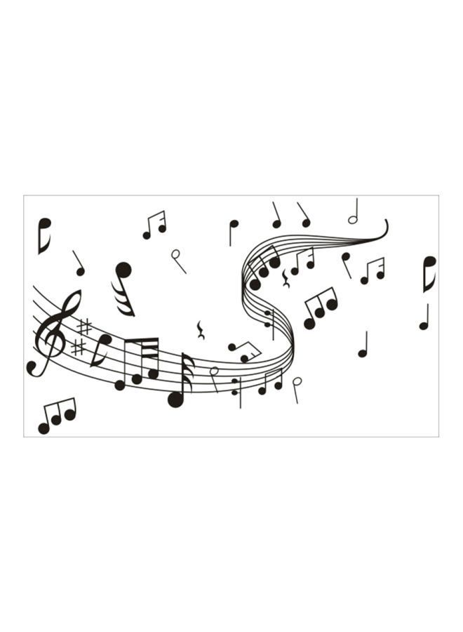 NIBEMINENT Removable Music Notes Notation Band Wall Sticker Black 100x60cm - Image 1