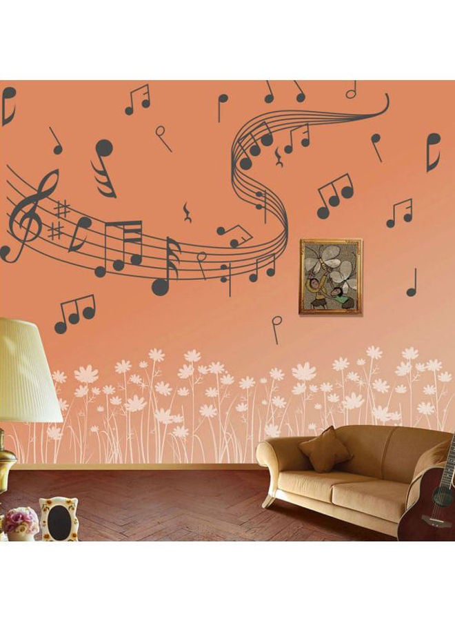 NIBEMINENT Removable Music Notes Notation Band Wall Sticker Black 100x60cm - Image 4