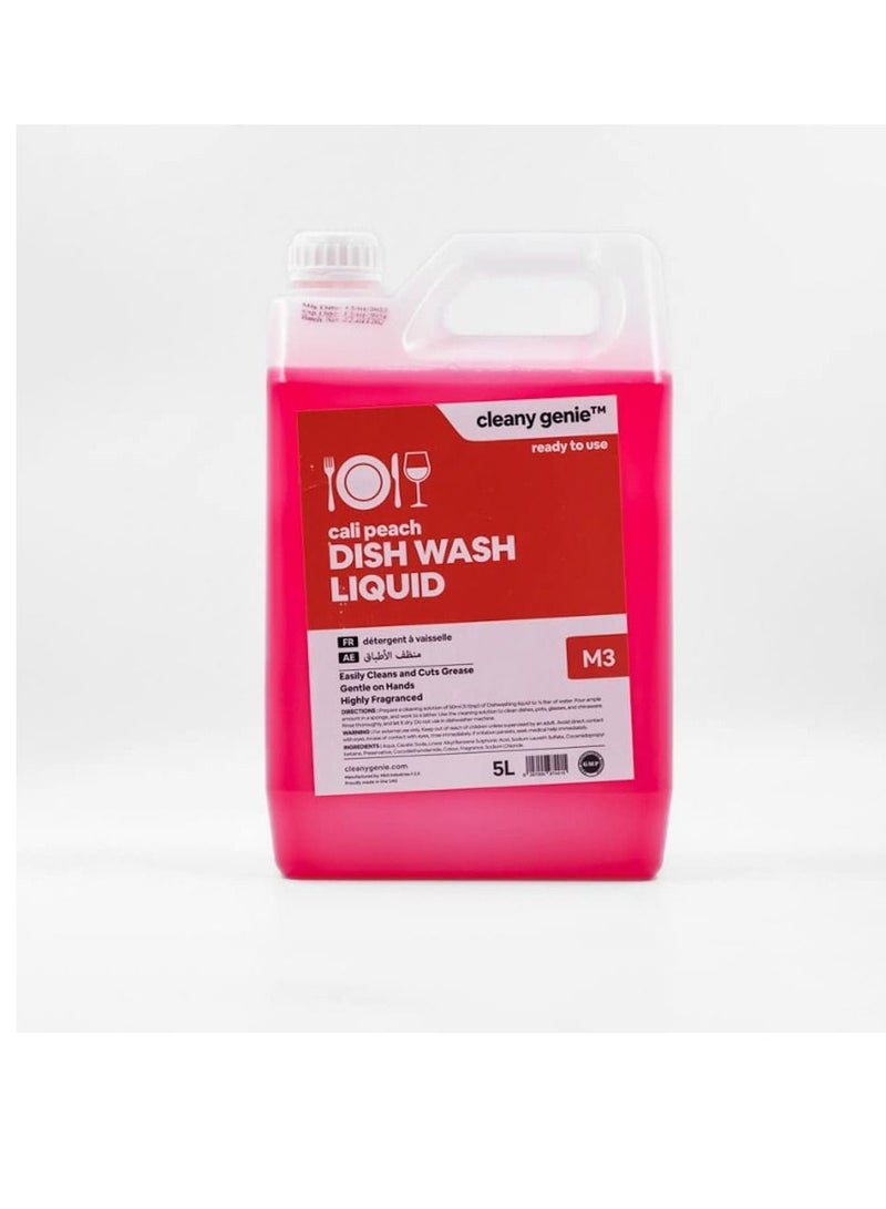 Generic Cleany Genie Dishwash Liquid, Cali Peach, 5Litres  - Image 1