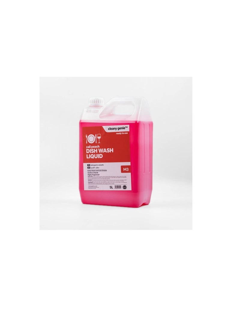 Generic Cleany Genie Dishwash Liquid, Cali Peach, 5Litres  - Image 2