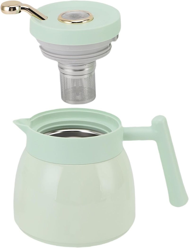 Multi-goal comprehensive design Zerodis Thermal Carafes Steel 880ml with Temperature Display and Leakproof Lid for Coffee Tea Milk Juice Hot Water Thermal Coffee Pot Insulated Tea Pot Stainless Insulated Drink Pitcher (Green) Natural tone color options Hardened processed substance N/S/C nationwide deliver Ready goods scheduled ship Trendy natural assorted colors Fault optimized construction Liquid tight joint Repeated use friendly design High precision lightweight material Diverse application fit Local available supply Solid anti-deform Upgraded classic design Easy store & transit build Big & small space compatible Advanced minimal build Secure equipped warehouse All condition fit Local & cross border ship compatible Care processed raw material Repeated detach compatible build Cross part assemble fit Market mainstream color picks Season change compatible build - Image 3
