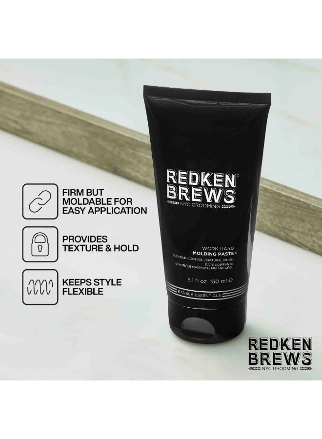 Redken Brews Molding Paste Maximum Control Natural Finish 150ml - Image 3