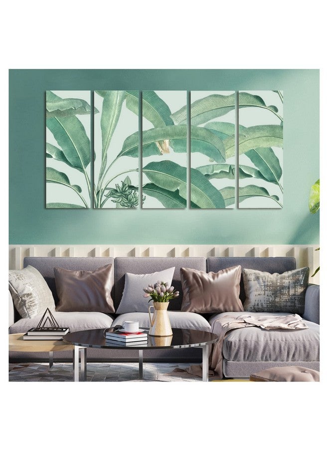 PAPER PLANE DESIGN Vibrant Floral Large Painting for Wall Decoration | 5-Panel Art for Home & Office | 27 x 50 Inches Wall Art | Home Decor | Office Décor (K) - Image 3