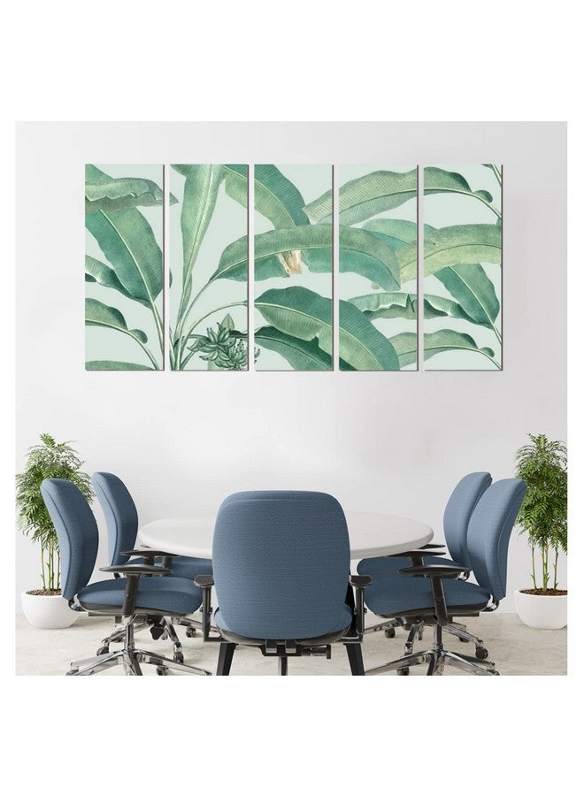 PAPER PLANE DESIGN Vibrant Floral Large Painting for Wall Decoration | 5-Panel Art for Home & Office | 27 x 50 Inches Wall Art | Home Decor | Office Décor (K) - Image 4
