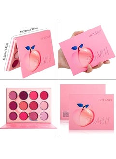 DE'LANCI Pink Purple Eyeshadow Palette, 12 Colors High Pigment Matte Shimmer Barbie Eye Shadow Makeup Pallet, Small Bright Peach Red Eyeshadow Pallets, Long Lasting Shades for Girl Women Summer Travel  - Image 3