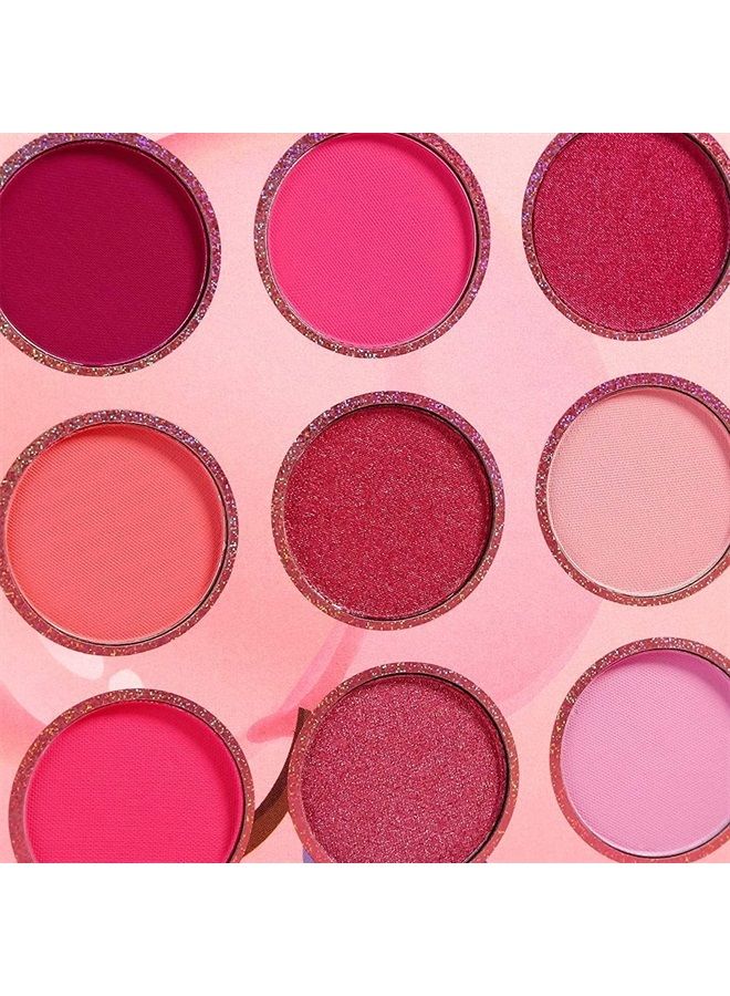 DE'LANCI Pink Purple Eyeshadow Palette, 12 Colors High Pigment Matte Shimmer Barbie Eye Shadow Makeup Pallet, Small Bright Peach Red Eyeshadow Pallets, Long Lasting Shades for Girl Women Summer Travel - Image 4