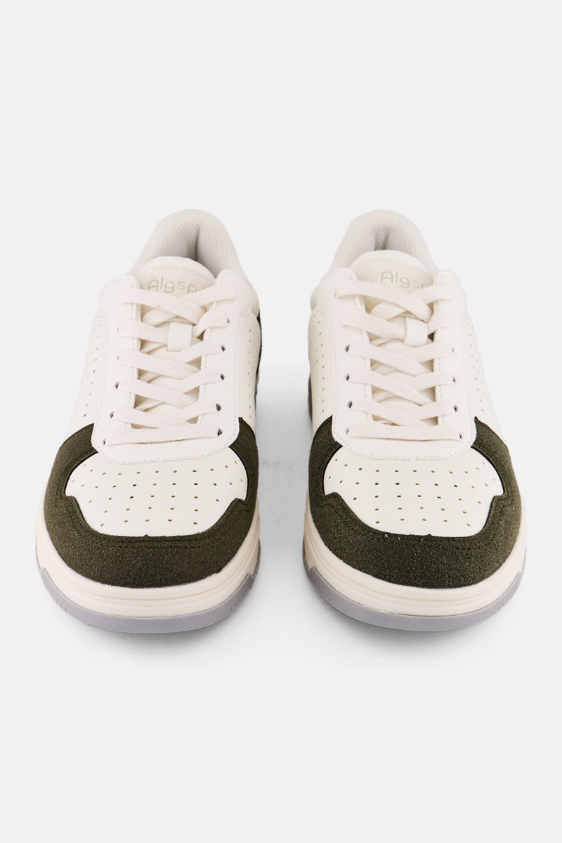 Algspar Men Brand Logo Lace Up Shoes, Multicolor - Image 4