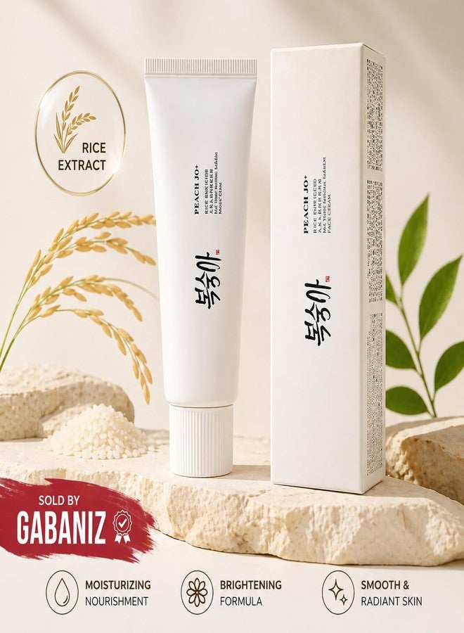 GABANIZ Korean Rice Sunscreen SPF 50+ Broad Spectrum PA++++, No White Cast, Lightweight Mineral Formula with Probiotics for All Skin Types, 50 Grams - Image 4