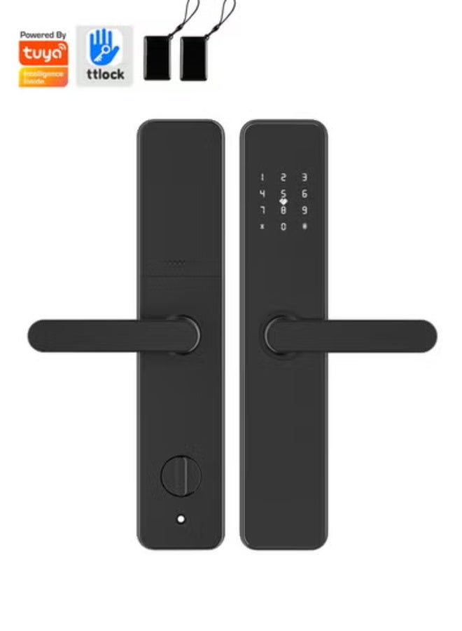 شاربدو قفل ذكي، قفل باب ذكي 7 في 1، قفل باب دخول بدون مفتاح، مفتاح/ كلمة مرور/ ​​بلوتوث/ NFC/ قفل TT - Image 1