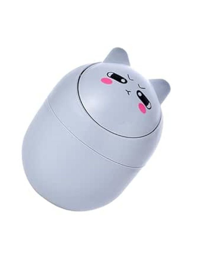Mini Desktop Trash Can Gray Small Garbage Bin For Home Office Kitchen Dormitory - Image 1