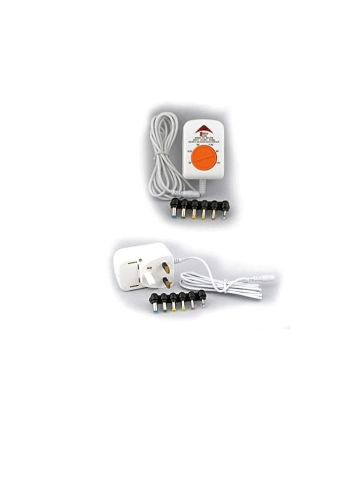 X Tech AC to DC 3V 4.5V 6V 9V 12V Power Switching Adapter with 500mA Output
