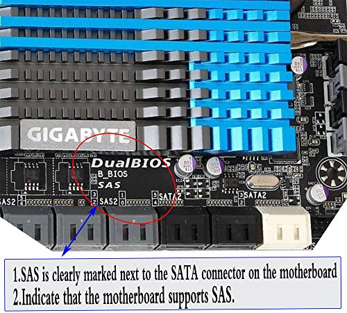 zdyCGTime SAS 22 Pin to 7 Pin RAID Adapter with 15 Pin Power Port. When Using SAS Hard Disks on Ordinary Motherboards, The Disk Must Have The SATA Logo.(1Pack) - Image 5