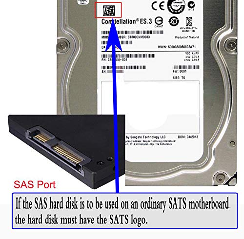 zdyCGTime SAS 22 Pin to 7 Pin RAID Adapter with 15 Pin Power Port. When Using SAS Hard Disks on Ordinary Motherboards, The Disk Must Have The SATA Logo.(1Pack) - Image 4