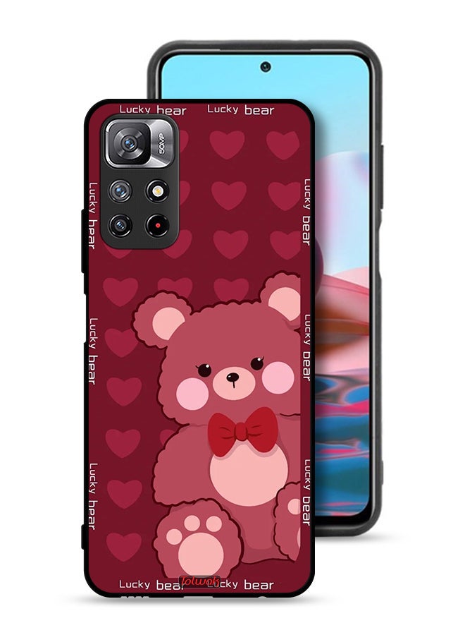 Tolwak Xiaomi Redmi Note 11 4G Protective Case Cover Lucky Bear - Image 1