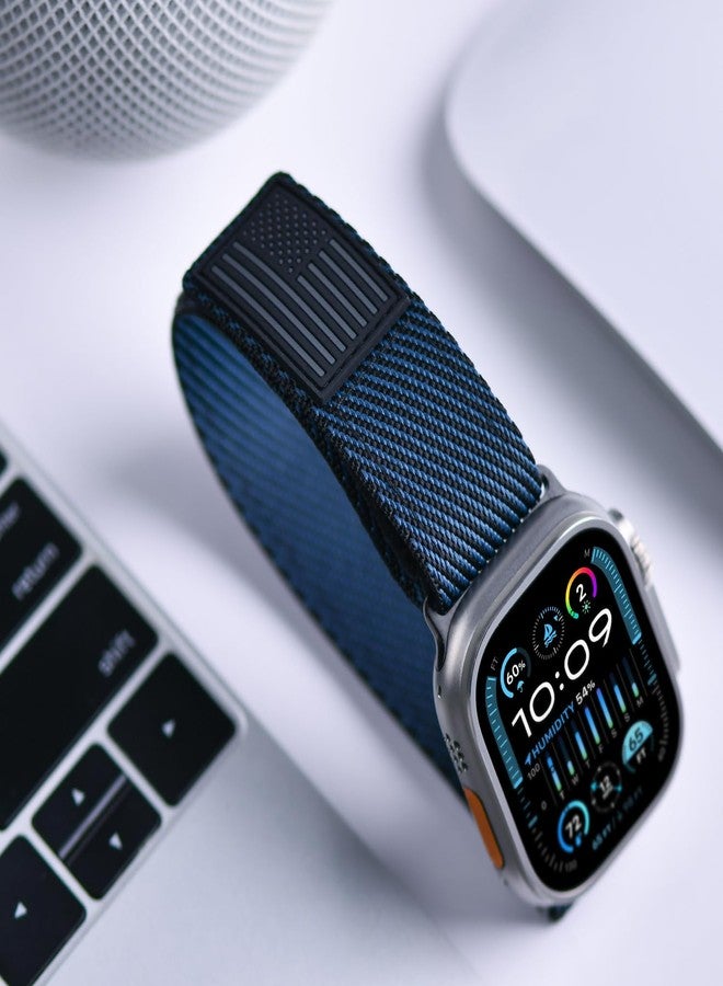 Tefeca Fortitude Series Standard wide Band Compatible with Apple Watch Ultra/Ultra2 49mm, Series 10 46mm, Series 9/8/7 45mm,SE2/SE/6/5/4 44mm(Onyx Patriot, XL for 49/46/45/44mm) - Image 5