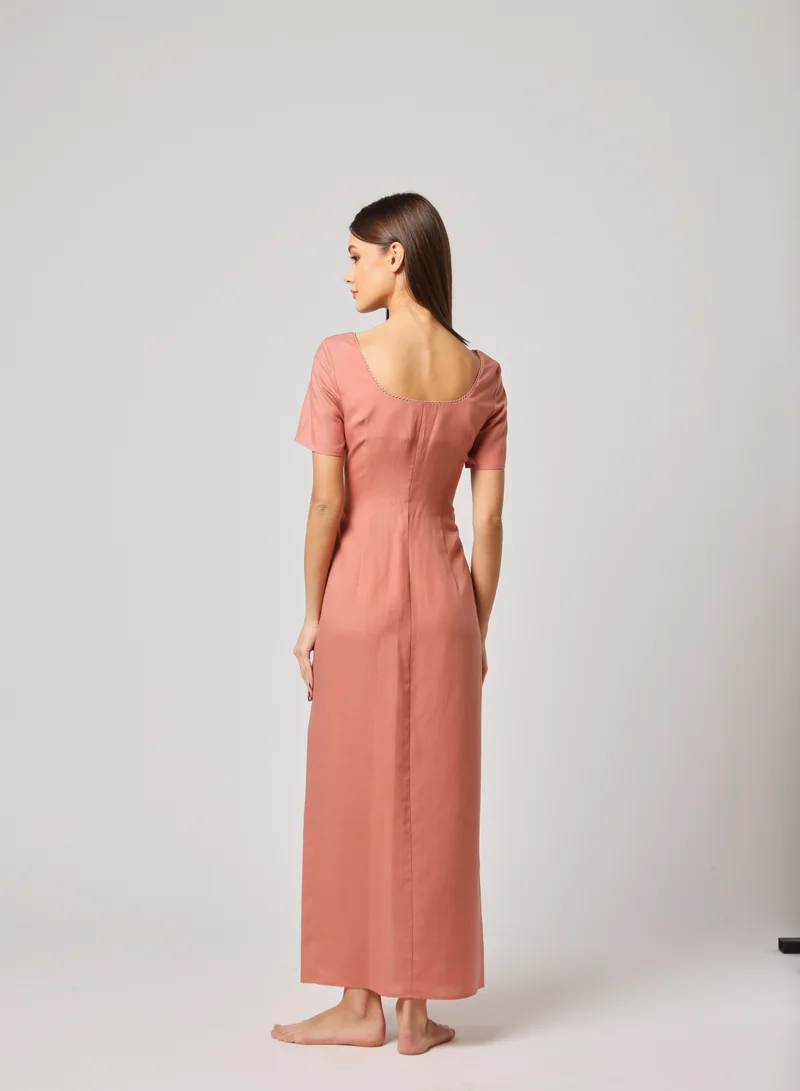 Ashita Fernandes Button-Front Linen Dress