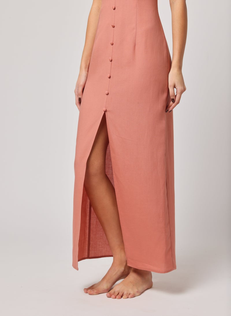 Ashita Fernandes Button-Front Linen Dress  - Image 5
