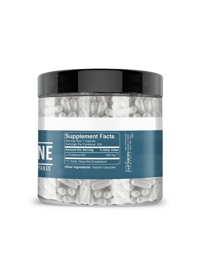 Earthborn Elements (200 Capsules L-Ornithine HCl, Amino Acid, Protein Synthesis - Image 4