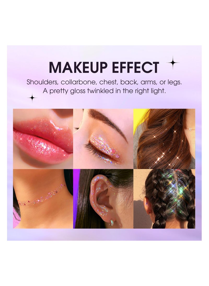 LANGMANNI Luxurious Multi-Use Gel Highlighter: LANGMANNI's New 4-Color Shimmer Gel, Perfect for Eyes, Face, Body, and Hair（L2301-06) - Image 2