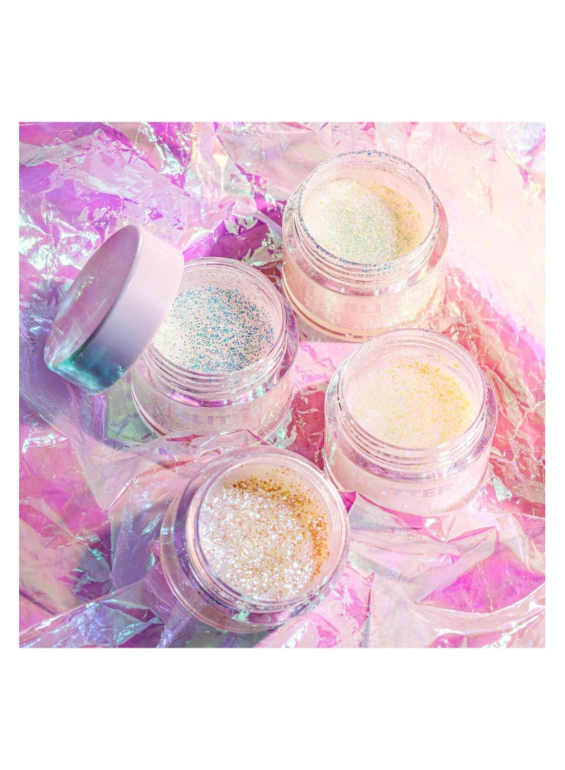 LANGMANNI Luxurious Multi-Use Gel Highlighter: LANGMANNI's New 4-Color Shimmer Gel, Perfect for Eyes, Face, Body, and Hair（L2301-06) - Image 3