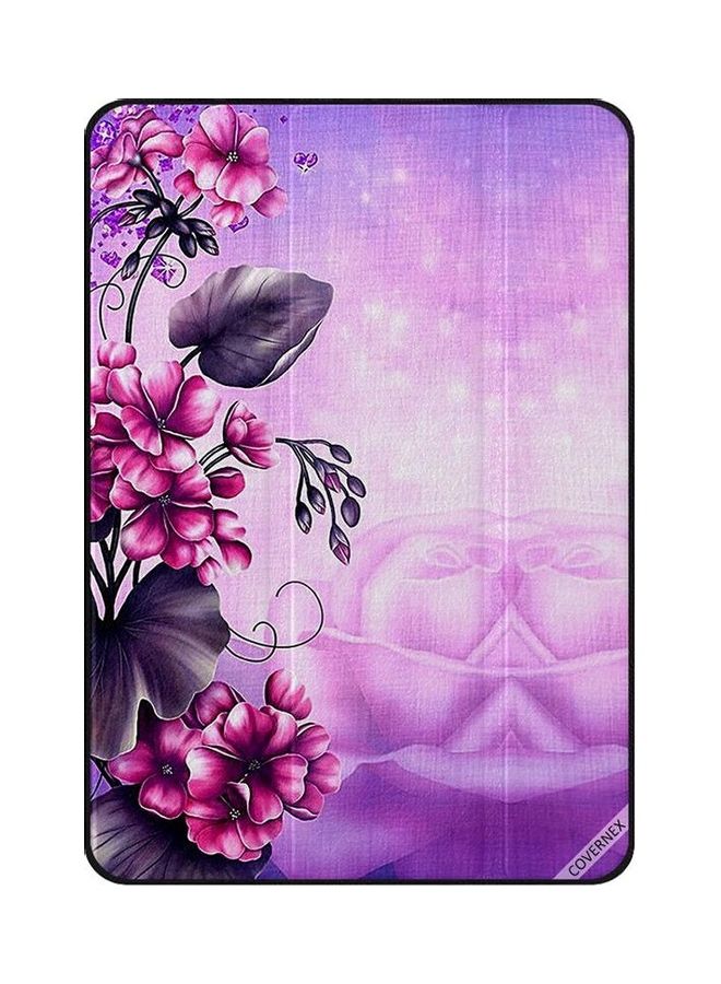NIBEMINENT Pink Grey Flower Protective Case Cover For Apple iPad Pro 2nd Gen Multicolour