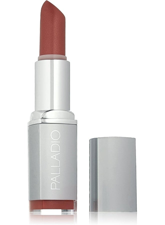 PALLADIO أحمر شفاه مات عشبي | أحمر شفاه غني بالأصباغ وكريمي | مدعوم بالألوة فيرا، البابونج والجينسنغ | يمنع جفاف الشفاه | خالي من البارابين | تركيبة خالية من الجلوتين | أميثيست - Image 1