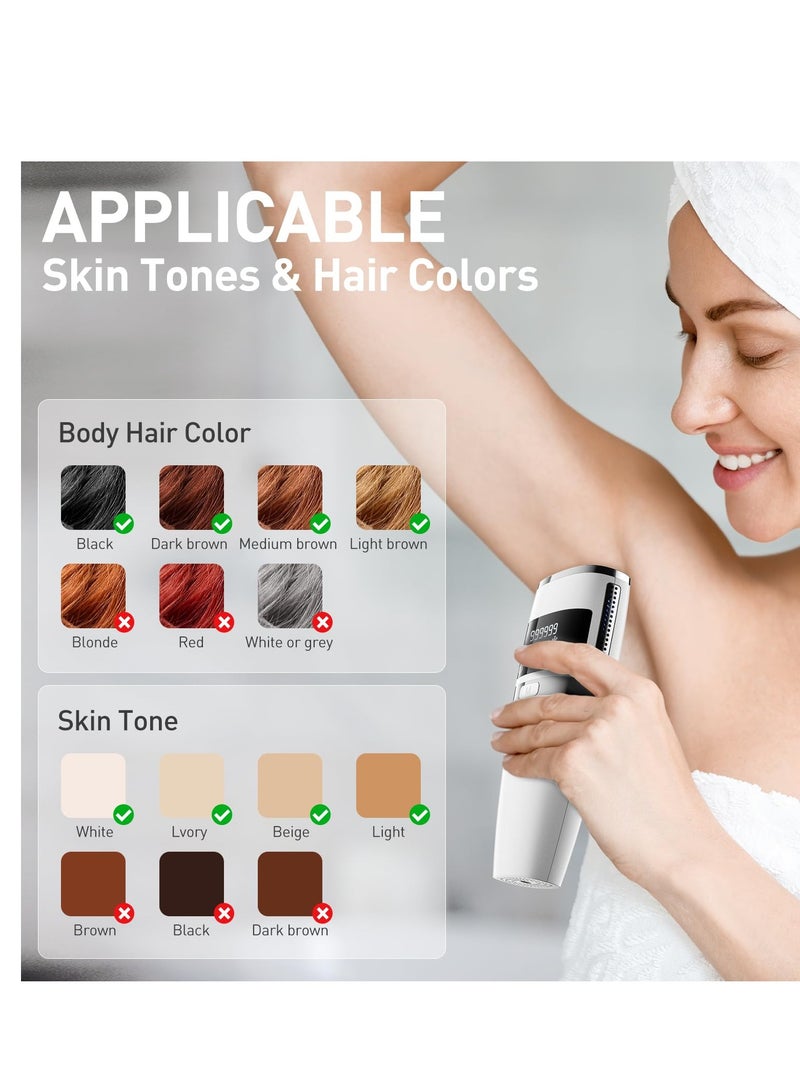 سيوسي جهاز إزالة الشعر بالليزر، جهاز إزالة الشعر بالليزر IPL، مزيل شعر IPL بدون ألم للاستخدام المنزلي، نتائج دائمة، 990000 ومضة، نظام تبريد، 5 مستويات طاقة للوجه والساقين والذراعين والبكيني - Image 5