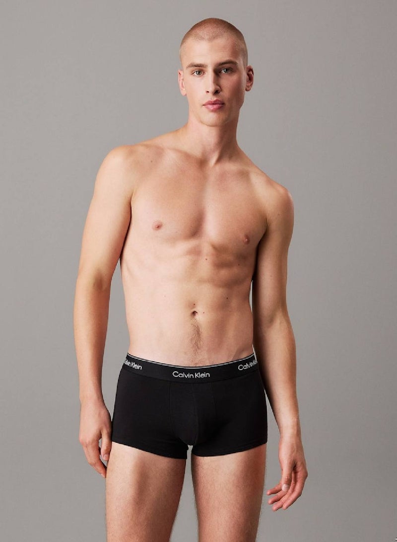 CALVIN KLEIN 3 Pack Low Rise Trunks - Icon Cotton Stretch  - Image 2