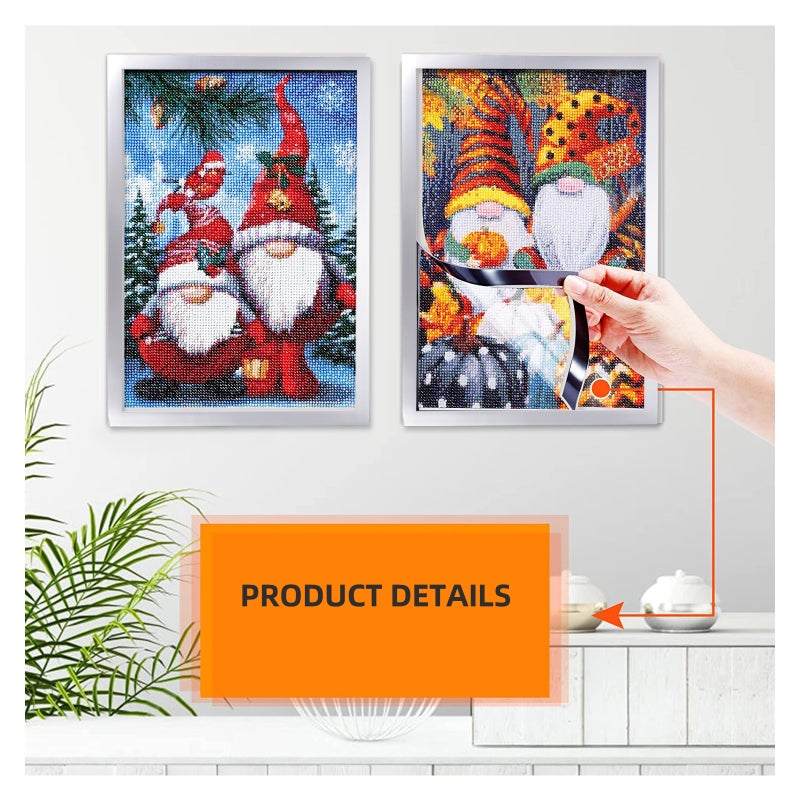 2 Sets Self-adhesive Picture Frames Home Magnetic Photo Frames For Paintings Display - Image 4