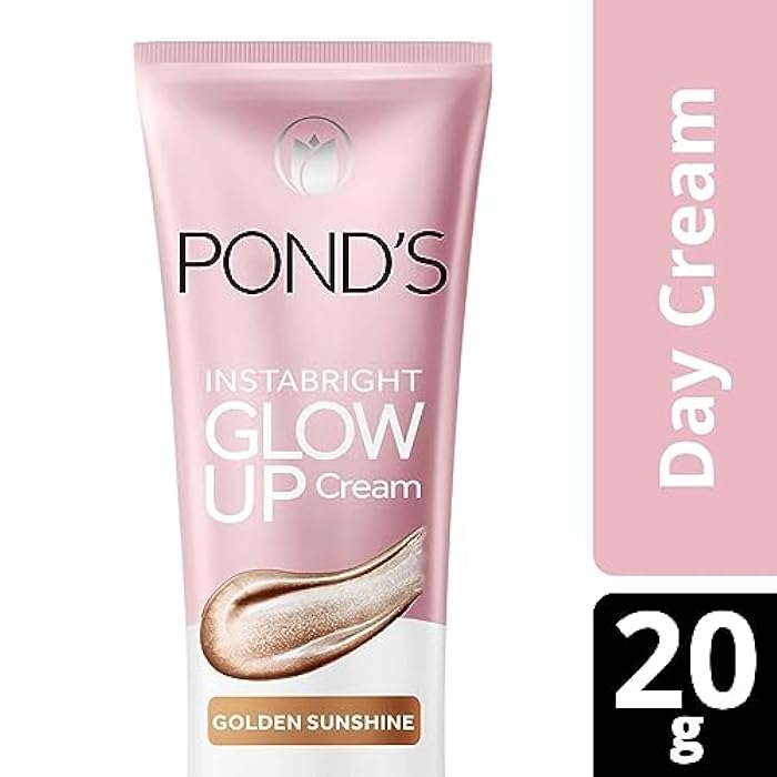Pond'S Bright Beauty Moisturizing Cream Instabright Illuminating, Golden Sunshine, For Glowing Skin, 20G - Image 3
