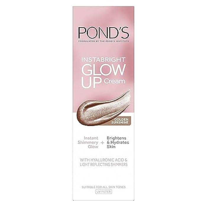 Pond'S Bright Beauty Moisturizing Cream Instabright Illuminating, Golden Sunshine, For Glowing Skin, 20G - Image 1