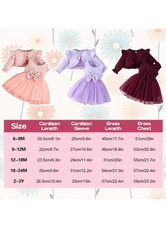 NajmStyle Toddler Dress and Cardigan Little Girls Floral Cardigan Tulle Skirt Set Spring Summer Fall Dresses  - Image 2