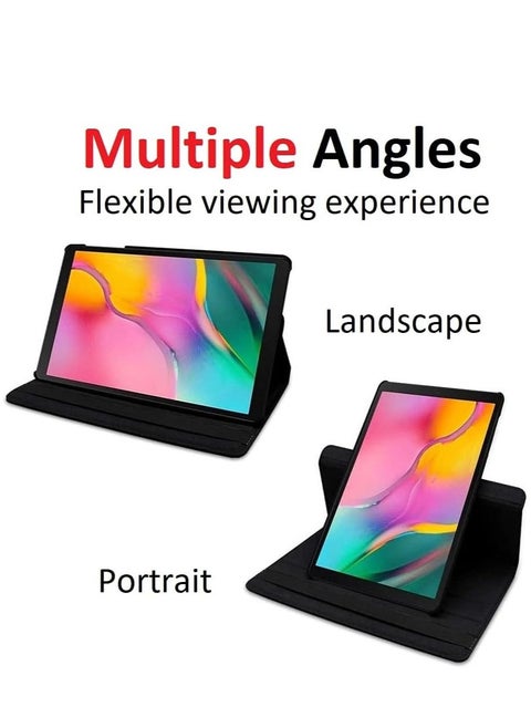 Rotating Case for Samsung Galaxy Tab A7 10.4 2020/2022 (T500/T505/T507/T509) | 360-Degree Stand with [Auto Sleep/Wake] | Folio Leather Smart Tablet Cover (Navy Blue)